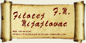 Filotej Mijajlovac vizit kartica